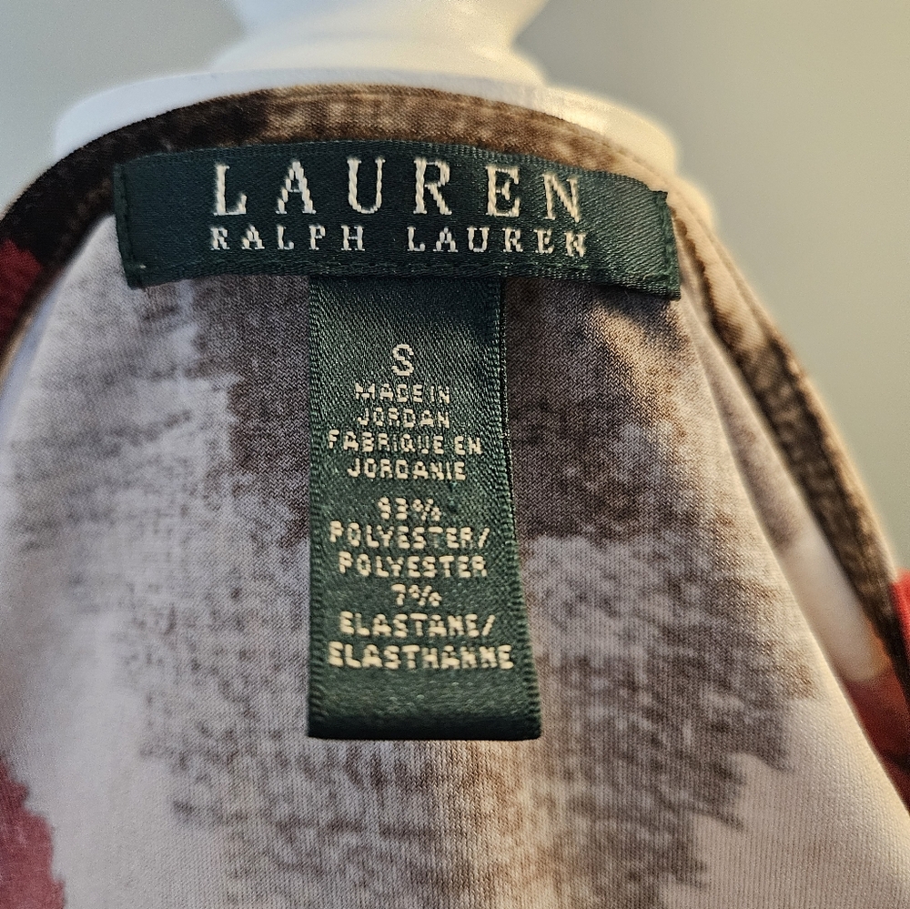 Lauren Ralph Lauren Geometric Pattern Women's Size Small Long Sleeve Top - Picture 11 of 12